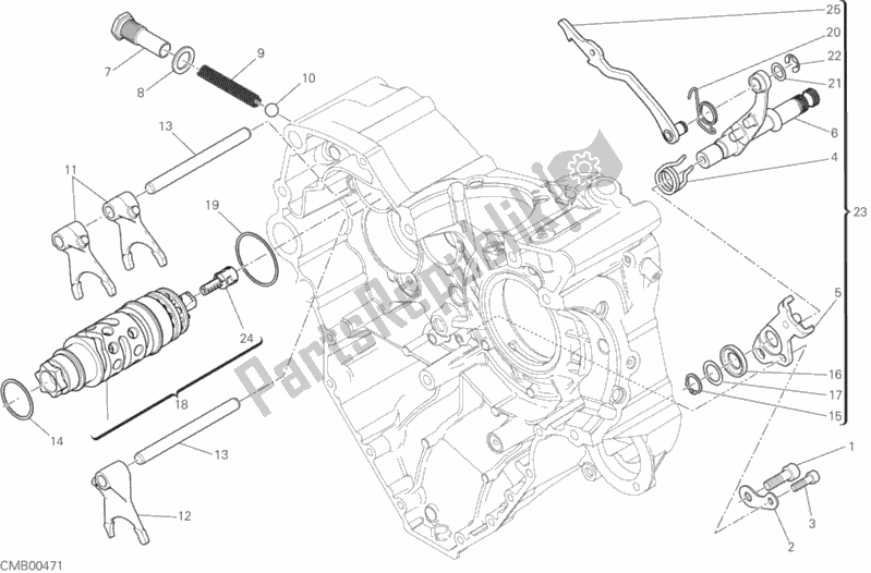 Wszystkie części do Mechanizm Zmiany Biegów Ducati Diavel Xdiavel Thailand 1260 2018